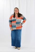 Load image into Gallery viewer, REG. & PLUS ELASTIC WAISTBAND LONG DENIM SKIRT