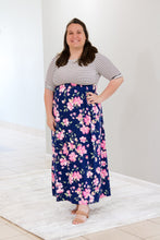 Load image into Gallery viewer, STRIPE/FLORAL MAXI DRESS
