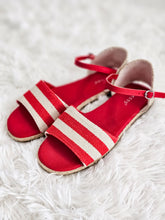 Load image into Gallery viewer, RED STRIPED SANDAL
