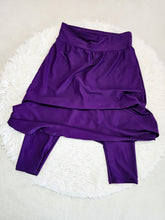 Load image into Gallery viewer, REG. &amp; PLUS EGGPLANT LONG SWIM SKIRT
