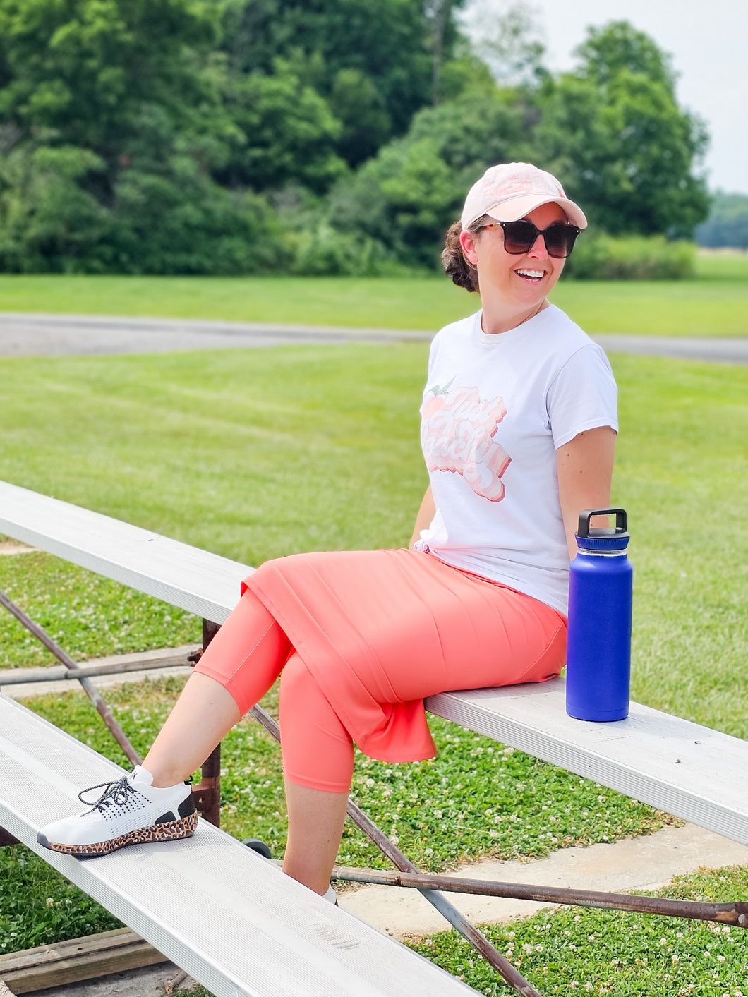 REG. & PLUS CORAL LONG SWIM SKIRT