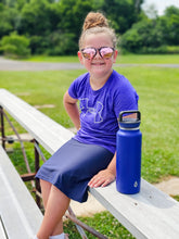 Load image into Gallery viewer, KIDS NAVY KNEE LENGTH SWIM SKIRT
