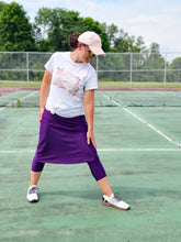 Load image into Gallery viewer, REG. &amp; PLUS EGGPLANT LONG SWIM SKIRT
