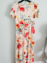 Load image into Gallery viewer, PEACH FLORAL PRINT MAXI DRESS
