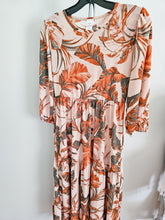 Load image into Gallery viewer, REG. &amp; PLUS TROPICAL CARAMEL MIDI DRESS
