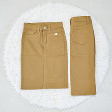 Load image into Gallery viewer, KIDS KHAKI DENIM SKIRT
