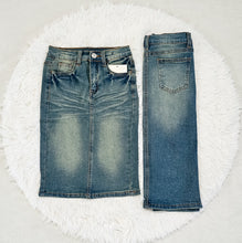 Load image into Gallery viewer, KIDS VINTAGE WASH DENIM SKIRT
