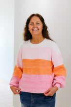 Load image into Gallery viewer, PINK/ORANGE LOOSE SWEATER TOP
