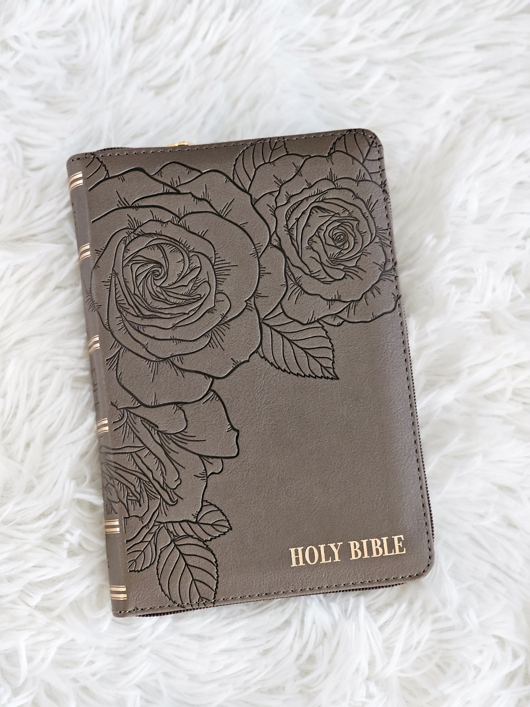 KJV BROWN COMPACT BIBLE W/ ZIPPER