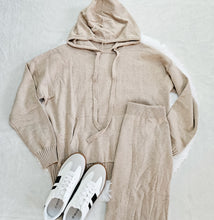 Load image into Gallery viewer, TAUPE HOODIE SWEATER TOP &amp; SKIRT SET
