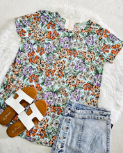 Load image into Gallery viewer, MULTI COLOR FLORAL PRINT TOP

