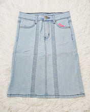 Load image into Gallery viewer, KIDS A-LINE STICHED DENIM SKIRT
