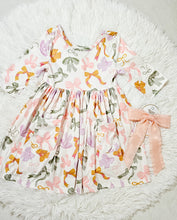 Load image into Gallery viewer, KIDS RIBBON 3/4 SLEEVE DRESS
