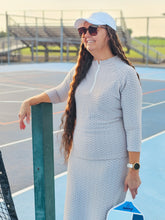 Load image into Gallery viewer, REG. &amp; PLUS MAUVE ZIP FRONT ATHLETIC TOP
