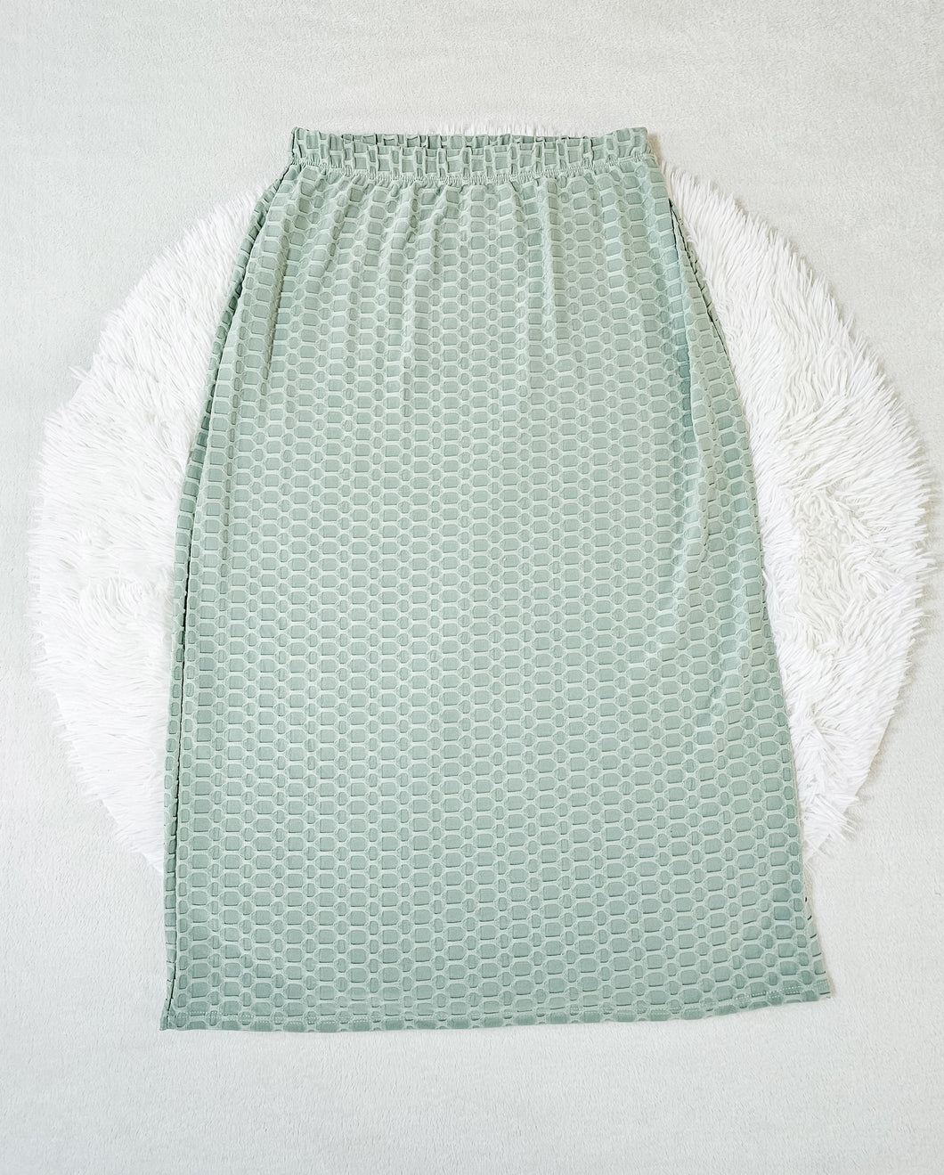 REG. & PLUS SAGE HONEY COMB SKIRT