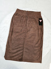 Load image into Gallery viewer, REG. &amp; PLUS BROWN CORDUROY SKIRT
