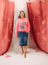 Load image into Gallery viewer, REG. &amp; PLUS "WORSHIP THROUGH THE WORRY" SWEATSHIRT TOP
