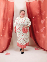 Load image into Gallery viewer, REG. &amp; PLUS IVORY CHERRY MIDI DRESS
