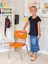 Load image into Gallery viewer, KIDS TIERED FRAYED HEM DENIM SKIRT
