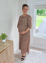 Load image into Gallery viewer, REG. &amp; PLUS LEOPARD FRONT BOW MIDI DRESS
