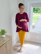Load image into Gallery viewer, REG. &amp; PLUS MUSTARD POLKA DOT MIDI PENCIL SKIRT
