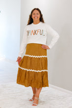 Load image into Gallery viewer, THANKFUL IVORY SWEATER TOP
