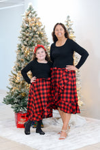 Load image into Gallery viewer, MAMA &amp; KIDS HI-LOW BUFFALO PLAID 2 PIECE DRESS
