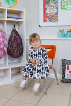 Load image into Gallery viewer, KIDS BLACK BOW 3/4 SLEEVE DRESS
