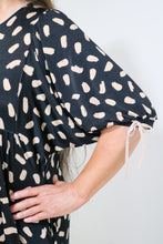 Load image into Gallery viewer, REG. &amp; PLUS BLACK MOCHA MIDI DRESS W/ BOW DETAIL
