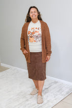 Load image into Gallery viewer, REG. &amp; PLUS BROWN CORDUROY SKIRT
