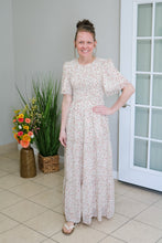 Load image into Gallery viewer, IVORY/RED FLORAL MAXI DRESS
