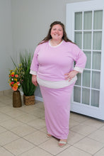Load image into Gallery viewer, REG. &amp; PLUS PINK/LAVENDER TOP/SKIRT SET
