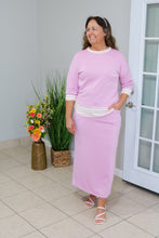 Load image into Gallery viewer, REG. &amp; PLUS PINK/LAVENDER TOP/SKIRT SET
