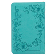 Load image into Gallery viewer, TEAL FAUX LEATHER KJV BIBLE W/ TABS &amp; ZIPPER CLOSURE
