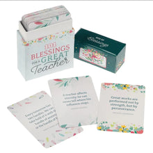 Load image into Gallery viewer, BOX OF 101 BLESSINGS FOR A GREAT TEACHER
