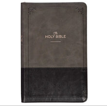 Load image into Gallery viewer, KJV GRAY/BLACK DELUXE BIBLE W/ ZIPPER
