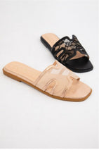 Load image into Gallery viewer, BLACK LACE SANDAL
