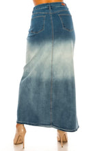 Load image into Gallery viewer, TRI-ZONE WASH LONG DENIM SKIRT
